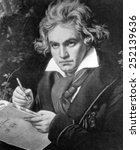Ludwig Van Beethoven, portrait by J. Stieler, 1819