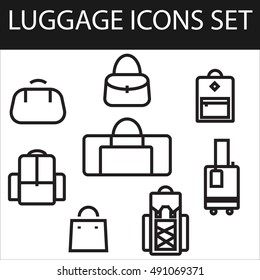 Luggage Icons Set