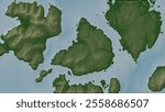 Lulu Island in the The Coastal Waters of Southeast Alaska and British Columbia on a colored elevation map