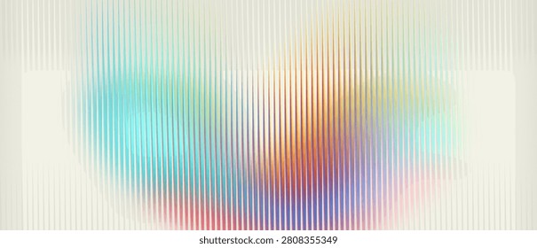 Luminous background features bright gradient colors and vertical stripes, creating dynamic visual