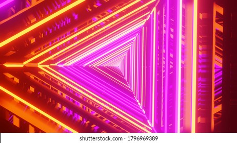 Luminuous Trilateral Advanced Portal 4k Uhd 3d Illustration Background