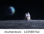 Lunar lander - CG render of the original Apollo mission space craft.