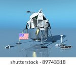 Lunar Module Computer generated 3D illustration