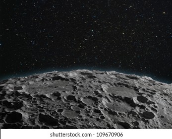 A Lunar Surface Background Illustration