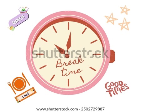 Lunch break vector design.break time illustration.