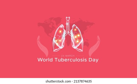 Lungs care background for World TB Day or Tuberculosis Day awareness banner poster design. - Powered by Shutterstock