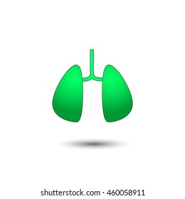 lungs green a schematic image of the lungs