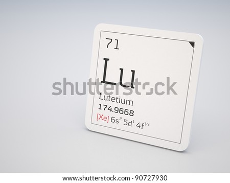 Lutetium Element Periodic Table Stock Illustration 90727930