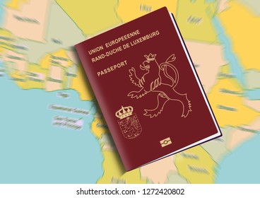 Luxembourg Passport Pass Illustration ID