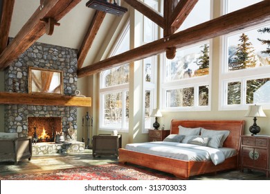 Luxury Log Cabin Interiors Images Stock Photos Vectors