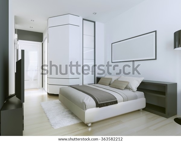 Luxurious Spacious Master Bedroom Modern Residence Stock