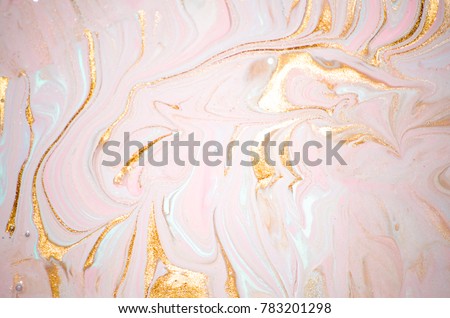 Luxury art in Eastern style. Golden swirl, artistic design. Painter uses vibrant paints to create these magic art, with addition golden glitters, lines. ART&GOLD.  Masterpiece of designing art. 