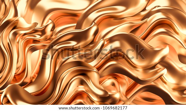 Luxury Background Gold Drapery Fabric 3d Stock Image Download Now
