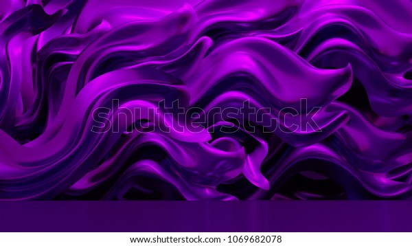 Luxury Background Purple Drapery Fabric 3d Stock Illustration