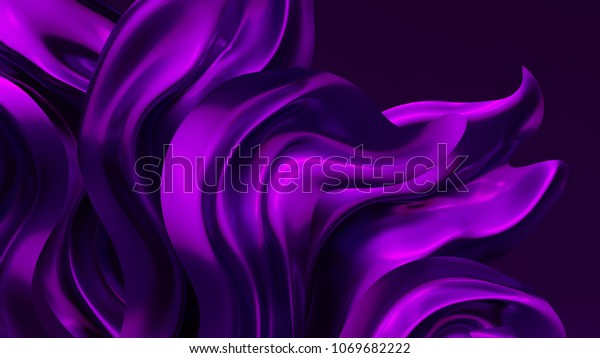 Luxury Background Purple Drapery Fabric 3d Stock Illustration