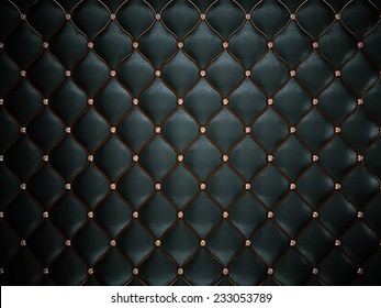Luxury black leather pattern with diamonds and golden wire. Large resolution - Shutterstock ID 233053789