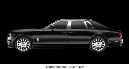 Luxury car isolated on background. 3d rendering - illustration