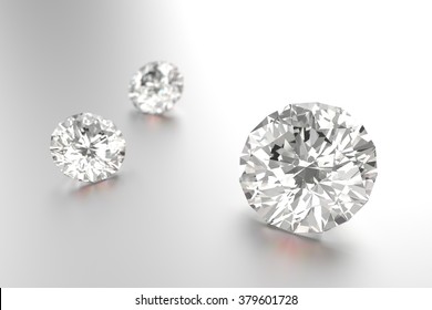 Luxury Diamonds On White Background