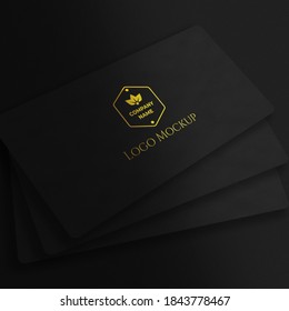 Luxury gold textured logo mockup