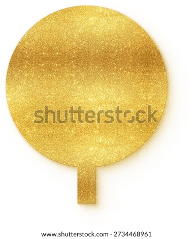 Luxury golden glitter solid circle map marker icon