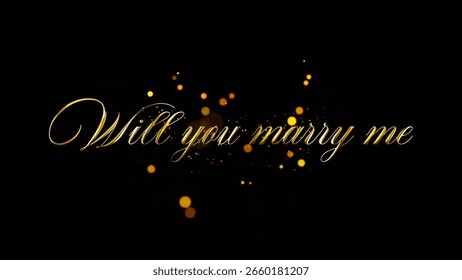Luxury golden Will You Marry Me design concept, template for poster, cover, banner, social media - Powered by Shutterstock - Get 15% off with code: PIKWIZARD15