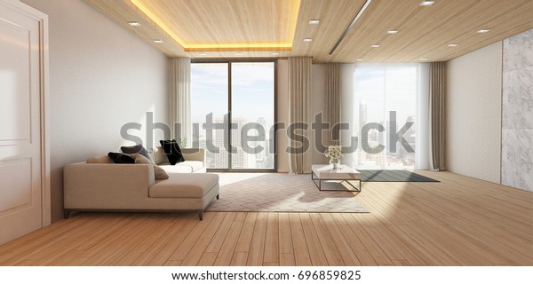 Luxury Living Room Interior Floor Ceiling Stock Illustration 696859825 ...