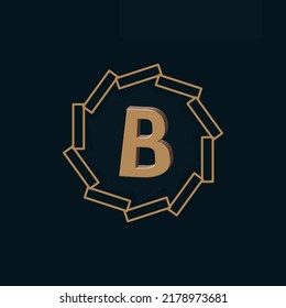 Luxury Logo Alphabet B Brand Identity Stock Illustration 2178973681 ...