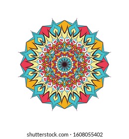 Luxury Mandala Art Colorful Arabesque Background Stock Illustration 