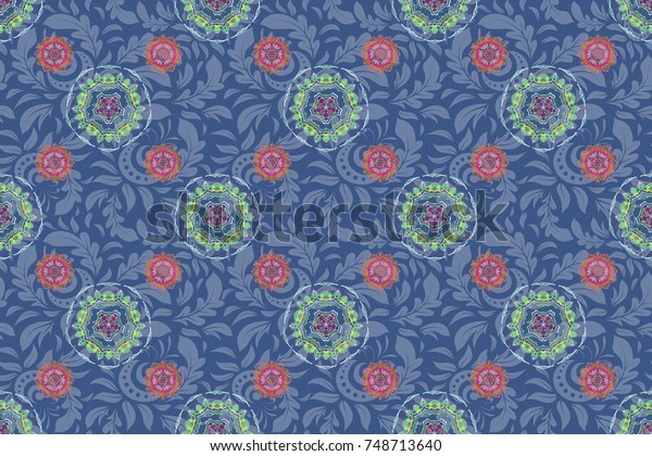 Luxury ornament\
in Eastern style. Ornate decor seamless pattern for invitations,\
greeting cards, labels, badges, tags. Raster elements for templates\
in pink and yellow\
colors.