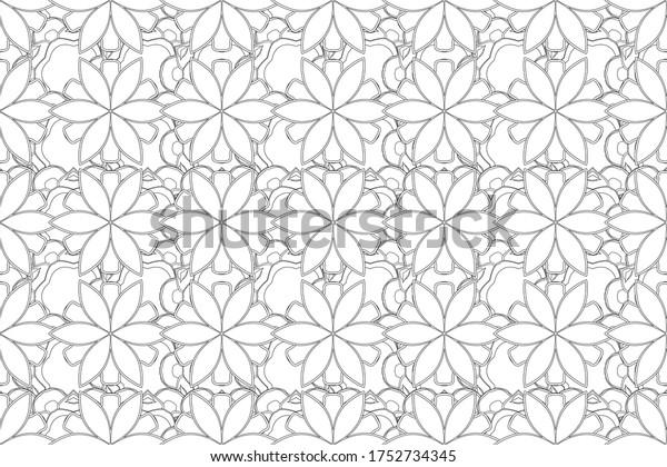 Luxury ornament in\
Eastern style. Raster elements for templates in white and black\
colors. Ornate decor seamless pattern for invitations, greeting\
cards, labels, badges,\
tags.