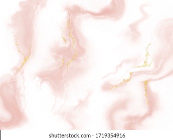 Luxury Pink Gold Marble Texture For Background. 