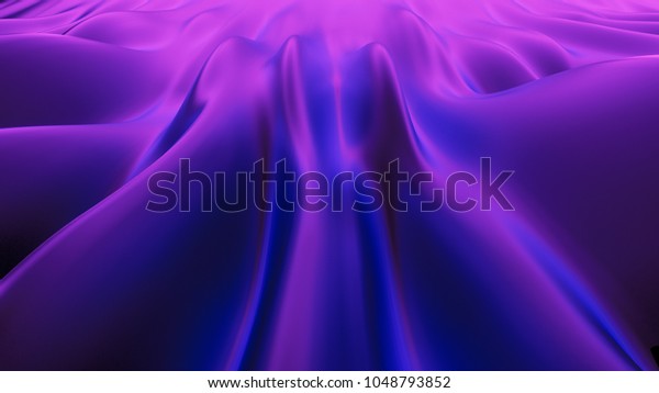 Luxury Purple Drapery Fabric Background 3d Stock Illustration