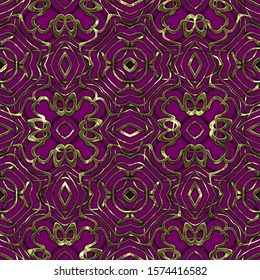 Luxury regal seamless pattern with silver mesh ornament in style of fashion on colorful fabric background. 
3D illustration. Luxurious glossy metalwork fantasy texture.