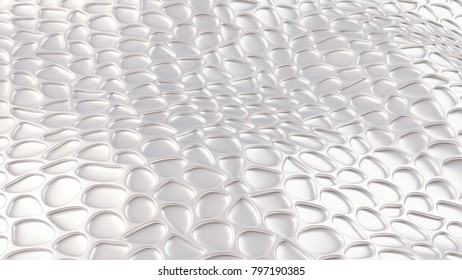 Luxury silver background with leather texture. 3d illustration, 3d rendering. - Shutterstock ID 797190385