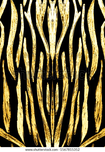 Luxury Tiger\
Print.  Geometric Zebra. Gold, White Graffiti Drawing. Beige,\
Golden Childish Funky Style. Zebra Geometric. Chic Zebra Ornate\
Background. Fashion Leo Stripes\
Pattern.