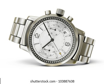 Luxury Watch Isolated On A White Background