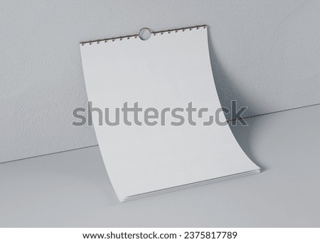 lying potrait wall calendar suitable for calendar design presentation