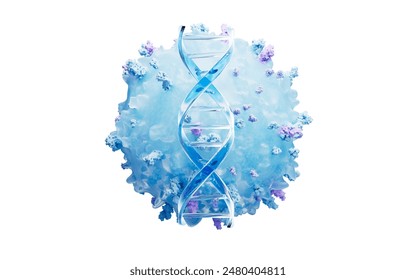 Lymphocytes and biomedical concept, 3d rendering. 3D illustration.