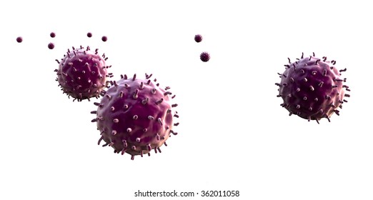 Lymphocytes And Viruses, Coronavirus Atack The Lungs Cell, Cancer Cell And Lymphocytes,T-lymphocytes Attack A Migrating Cancer Cell, Lymphocytes And Viruses On The White Background
