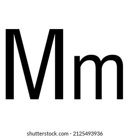 M 13th Letter Latin Alphabet Stock Illustration 2125493936 | Shutterstock