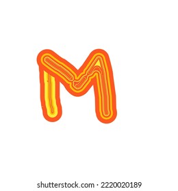 M Stylish Offset Design Logo