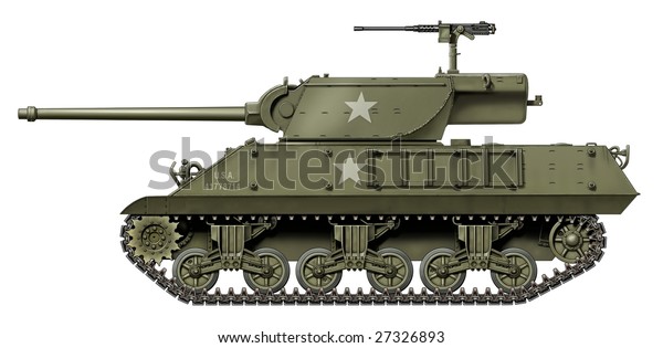 M36 Jackson Tank Destroyer Stock Illustration 27326893