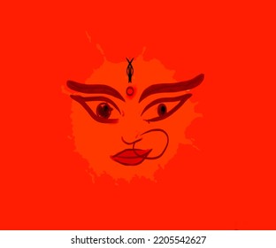 Maa Durga Digital Painting Drawing