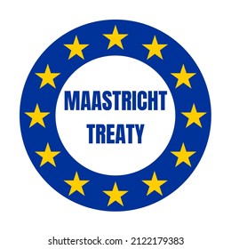 Maastricht Treaty Symbol Icon Illustration