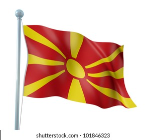 Macedonia Flag Detail Render