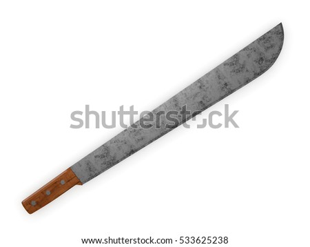 machete 3d rendering