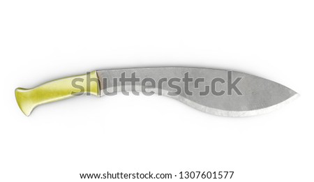 Machete on white background 3d illustration