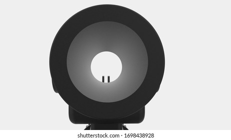 Machine gun isolated on background with mask. 3d rendering - illustration