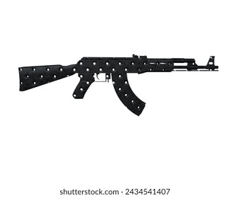 Machine gun isolated on background. 3d rendering - illustration