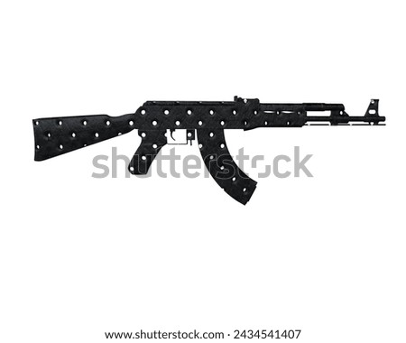 Machine gun isolated on background. 3d rendering - illustration